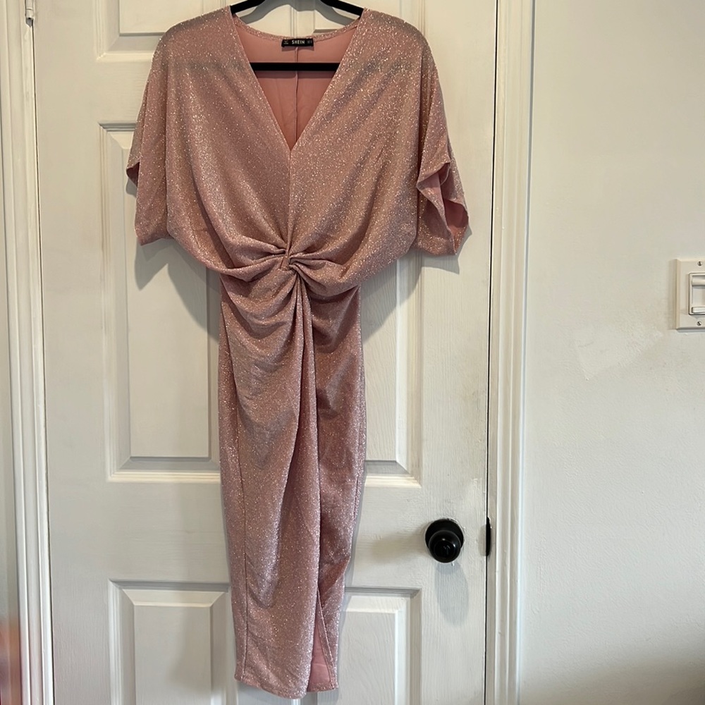 Bat sleeve sparkly dress